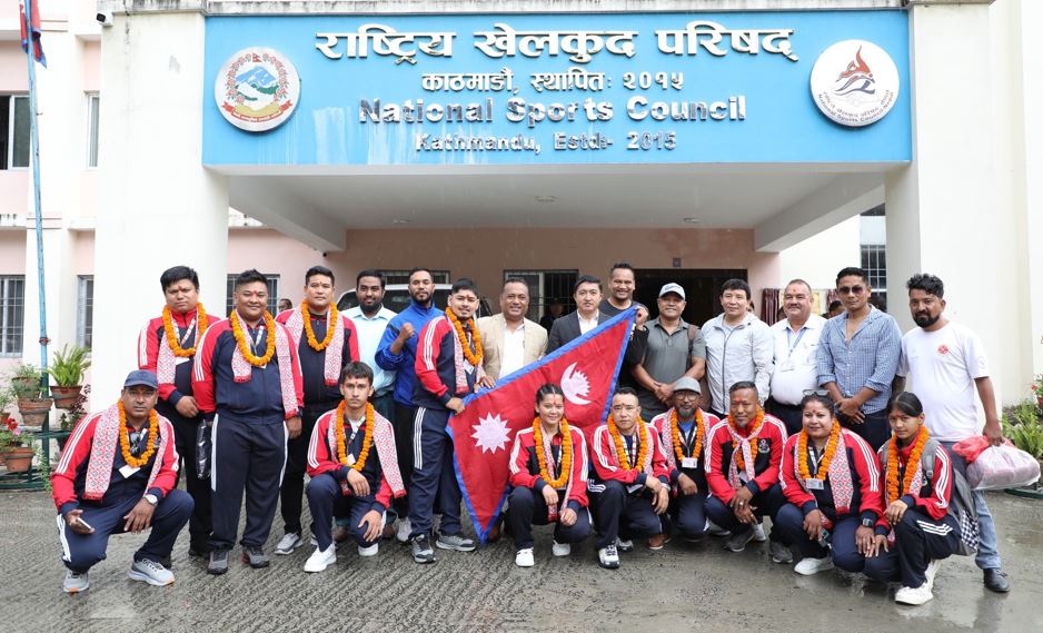 बुदोकैदो विश्व मार्सल आर्ट्समा सहभागी हुन नेपाली टोली अजरबैजान जाँदै