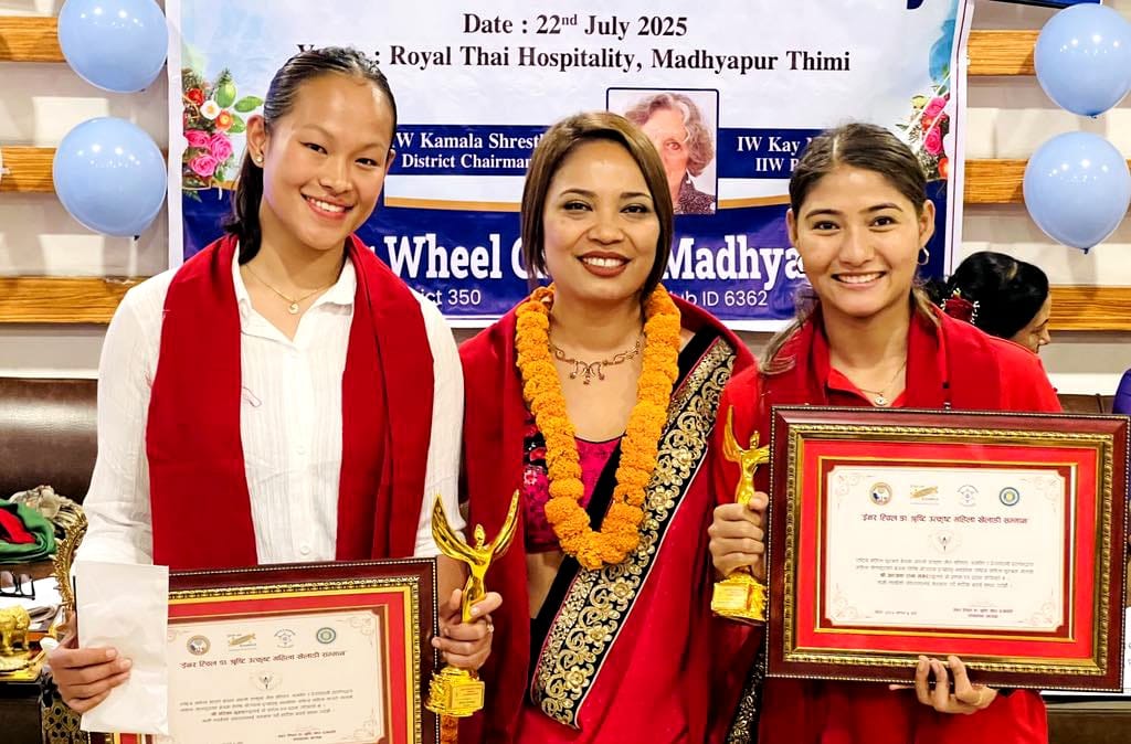 इनर ह्विलद्वारा एरिका र अञ्जनालाई विशेष सम्मान