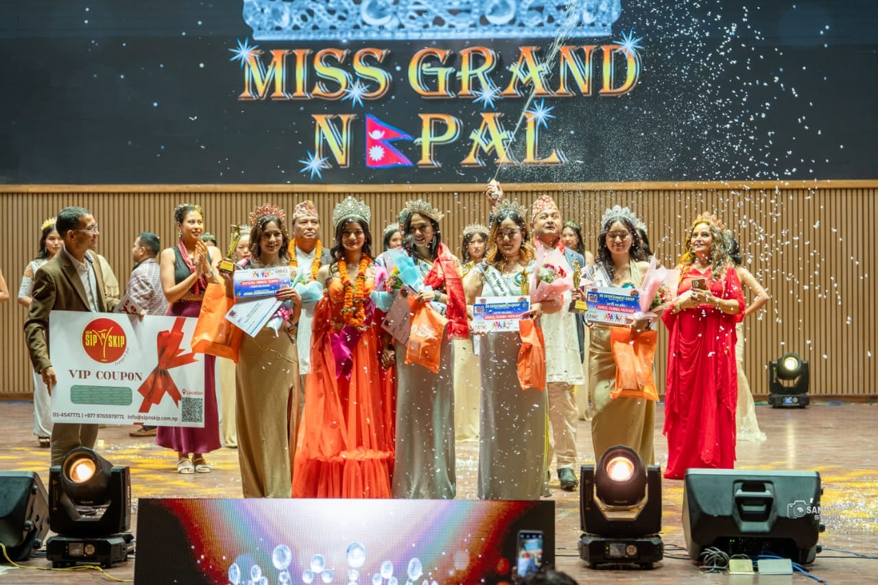 रामेछापकी चाहानाले जितिन् मिस ग्राण्ड नेपाल २०२५ को उपाधि
