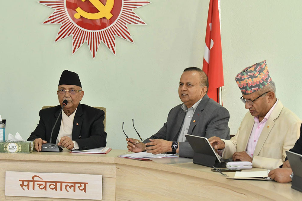 आज एमाले सचिवालय बैठक च्यासलमा सुरु