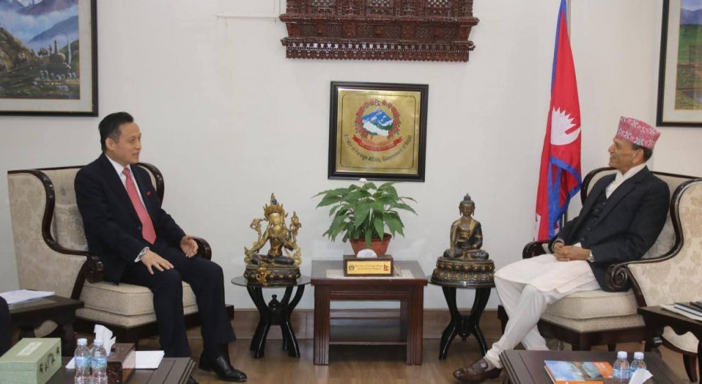 परराष्ट्रमन्त्री शर्मासँग चीन र मालदिभ्सका राजदूतको शिष्टाचार भेट