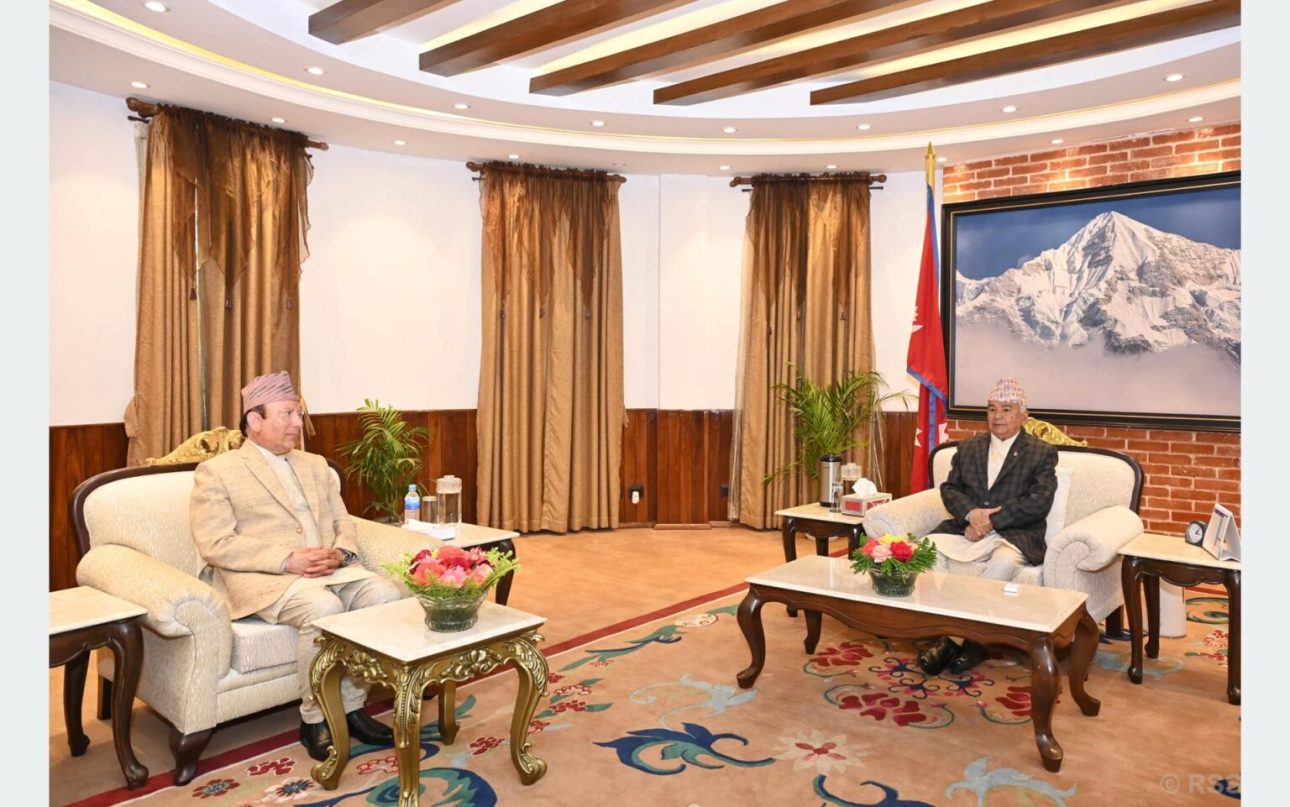 प्रधानन्यायाधीश राउतले राष्ट्रपति पौडेलसँग भेटवार्ता