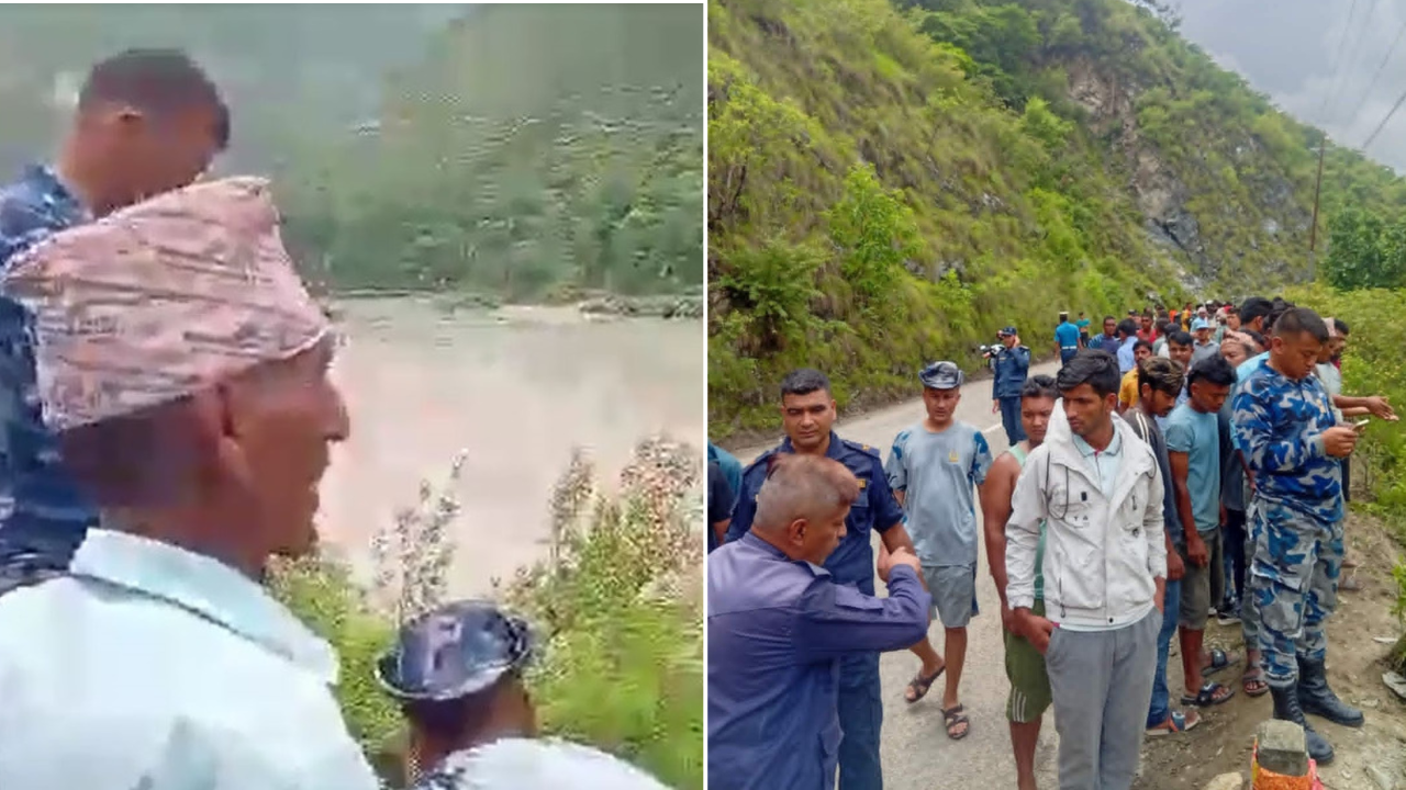 सिन्धुलीमा सुनकोशीमा खसेको कारको खोजीमा गोताखोरसहितको टोली परिचालन